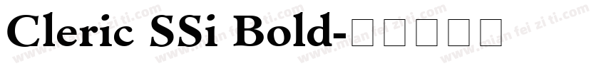 Cleric SSi Bold字体转换